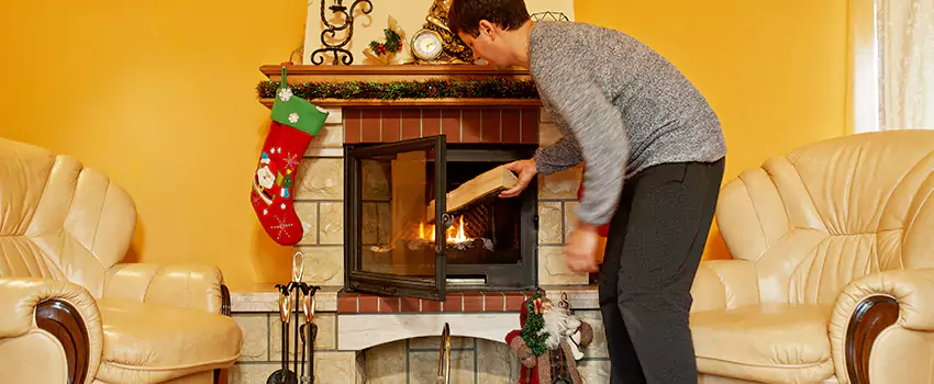 Rusted Metal Fireplace Restoration in Carbondale, Illinois